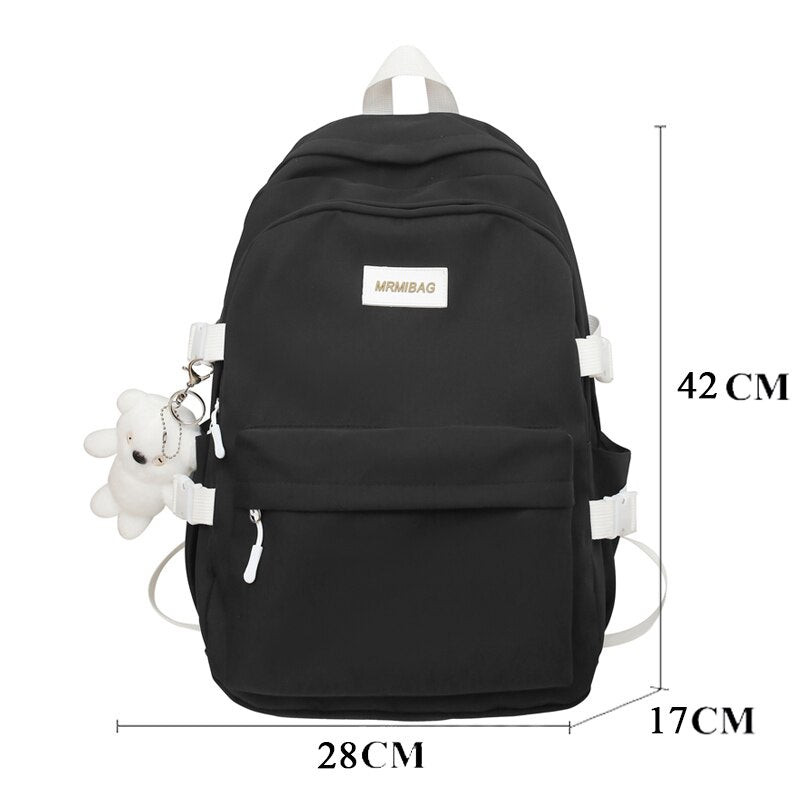 Back to school  Fashion Kawaii Teen Bookbag Waterproof Girls Mochila Cute Candy Color Schoolbag Lady Travel Bagpack Trendy Rucksack