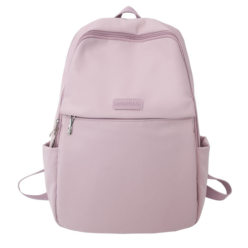 swvws Female Pack Nylon Women Laptop Backpack Fashion Bagpack Shoulder Back Bag Preppy Style Solid Color Backpacks for Girls Bookbag