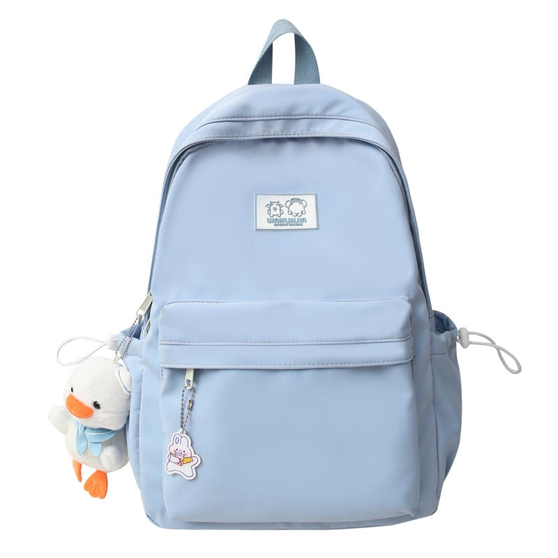 swvws Female Waterproof White Laptop College Backpack Girl Travel Book Backpack Fashion Lady Student Bag Cute Women Trendy School Bags