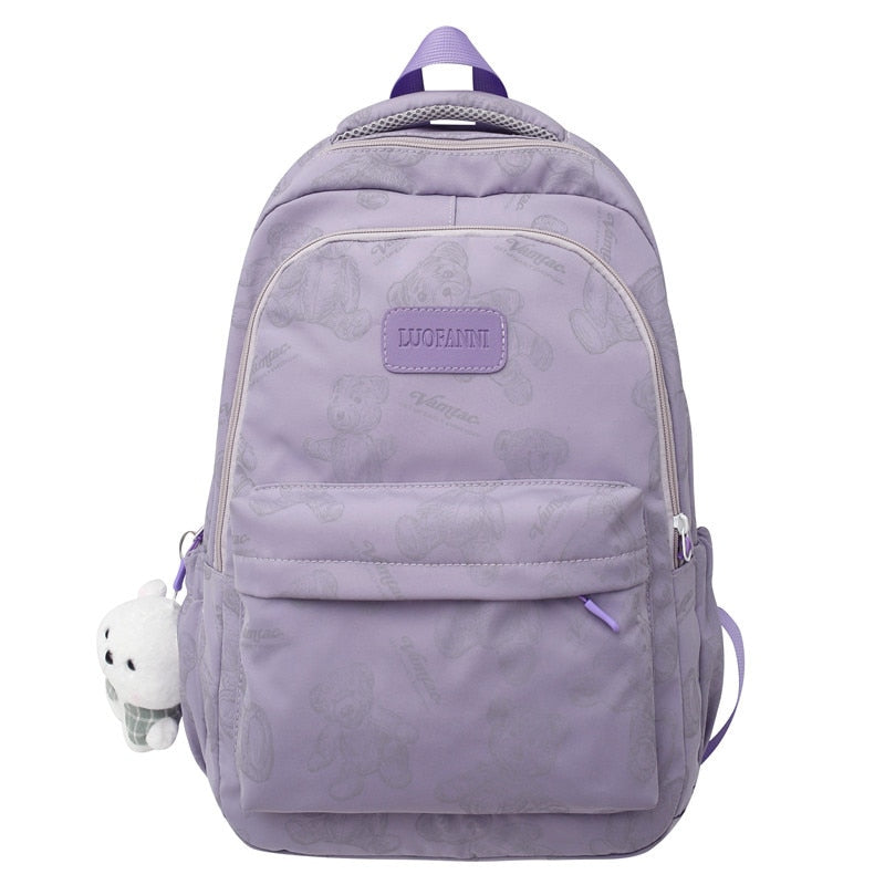 swvws Fashion Big Student Laptop College Backpack Girls School Bag High Capacity Women Backpack Female Cute Leisure Travel Mochila