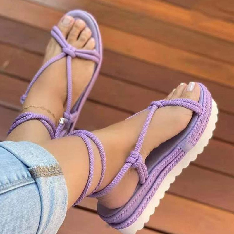 swvws Women Sandals Bohemian Style Summer Sandals Lightweight Beach Shoes Women Heels Sandalias Mujer Platform Shoes Wedge Sandal