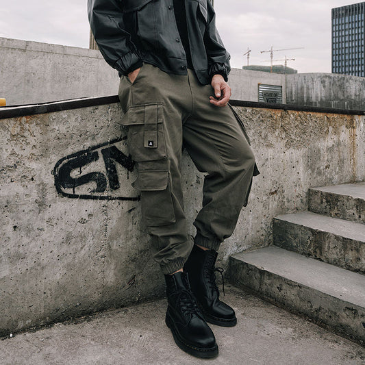 swvws Back To School  Black Cargo Pants For Men Casual Korean Style Cotton Men's Cargo Trousers Male Green Pants Streetwear Hip Hop