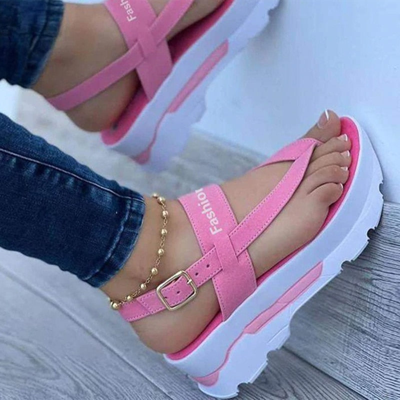 swvws Women Sandals Summer Wedges Shoes For Women Flip Flops With Heels Sandalias Mujer Beach Summer Shoes Platform Sandals Female