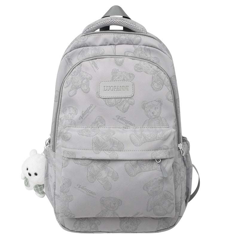 swvws New Lady High Capacity Waterproof College Backpack Girl Printing Travel Book Cute Women School Bag Fashion Laptop Student Female