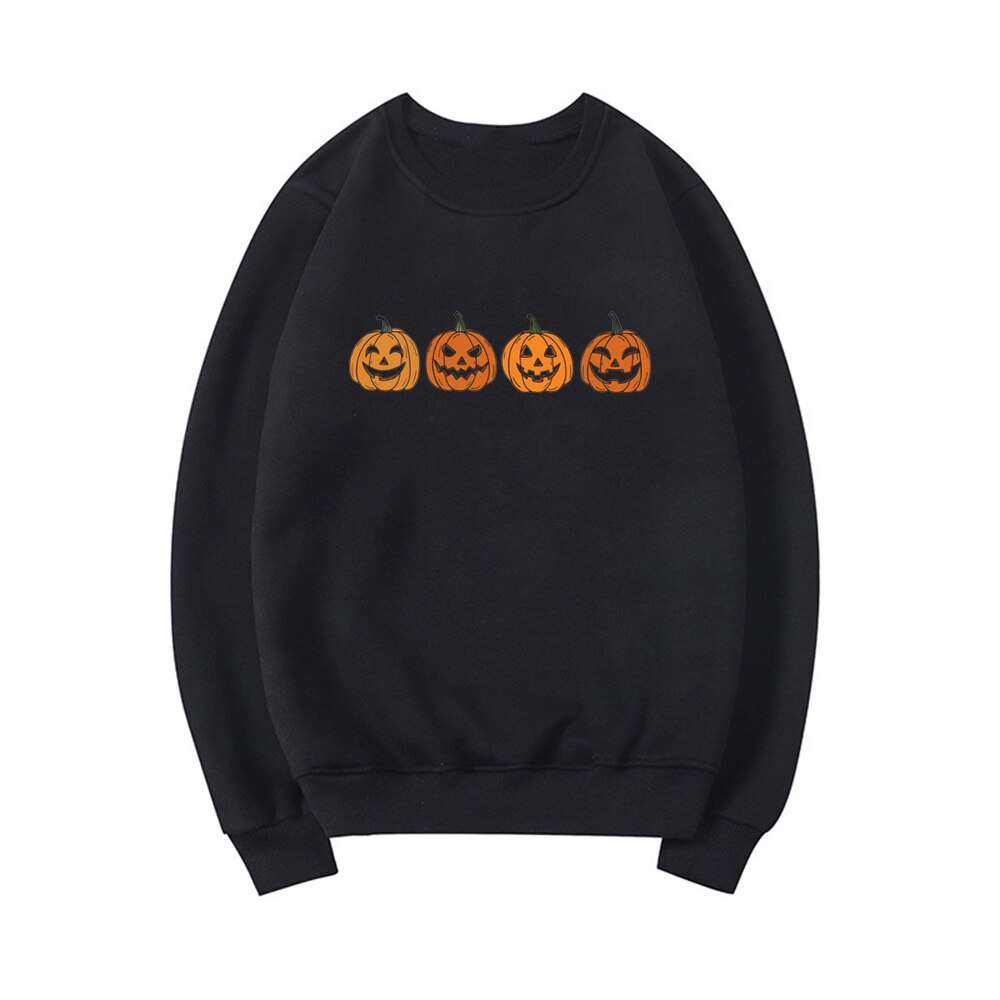 swvws Halloween Costume Pumpkin Sweatshirt Jack-O-Lantern Hoodie Halloween Crewneck Sweatshirt Fall Hoodies Unisex Sweatshirt Hoodie Spooky Season Tops