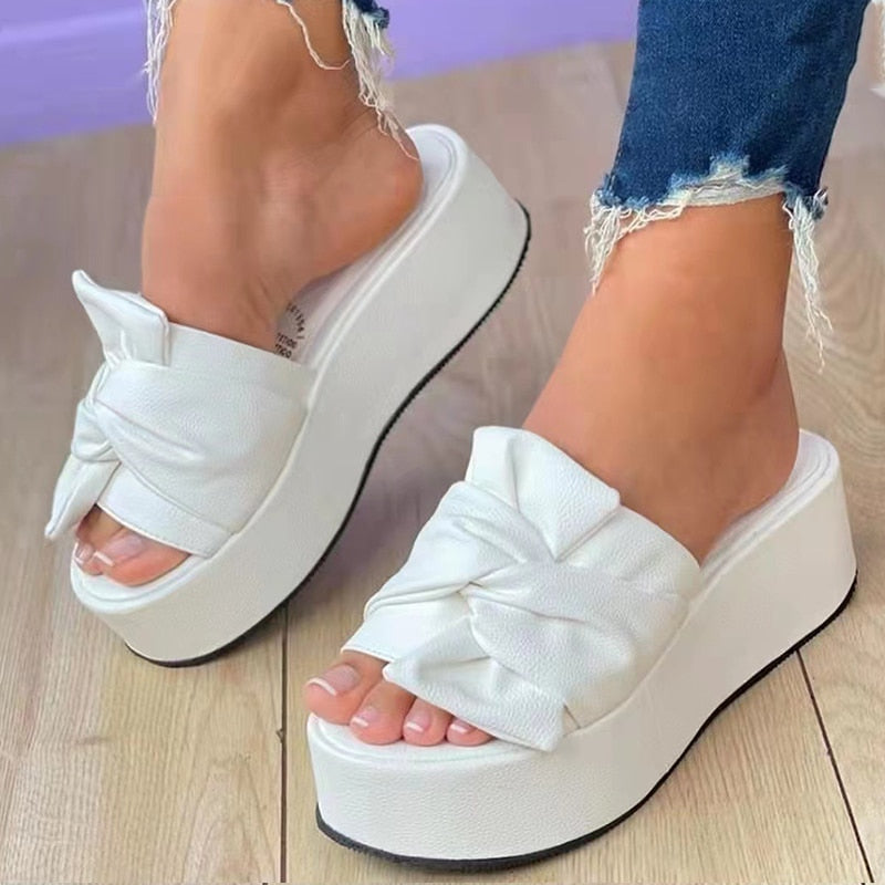 swvws Women Sandals Women Heels Sandals For Summer Shoes Women Platform Sandals Soft Bottom Wedge Sandalias Mujer Summer Slippers Heel