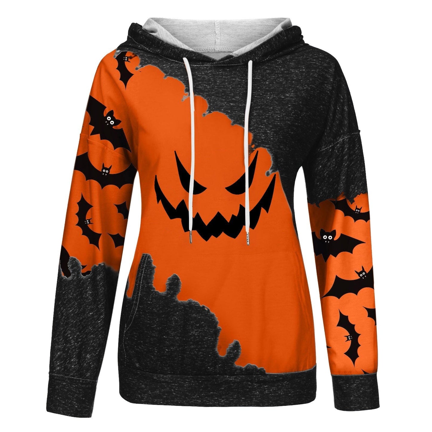 swvws Halloween Hoodies Halloween Costumes For Women Casual Long Sleeve Hooded Loose Drawstring Pumpkin Skeleton Womens Sweatshirts And Hoodies Set