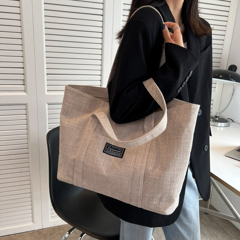 swvws  New Fashionable Tote Bag Women Simple Big Shopper Handbags Large-capacity Shoulder Bag For Women Ladies Hand Bags Bolsa Feminina