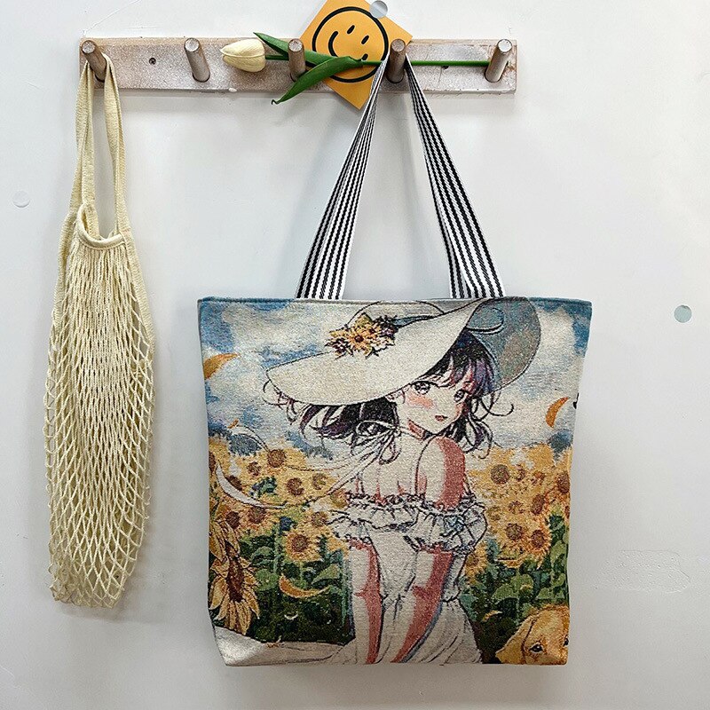 swvws Women Canvas Shoulder Bag London Books Print Ladies Casual Handbag Tote Bag Reusable Large Capacity Cotton Shopping Beach Bag