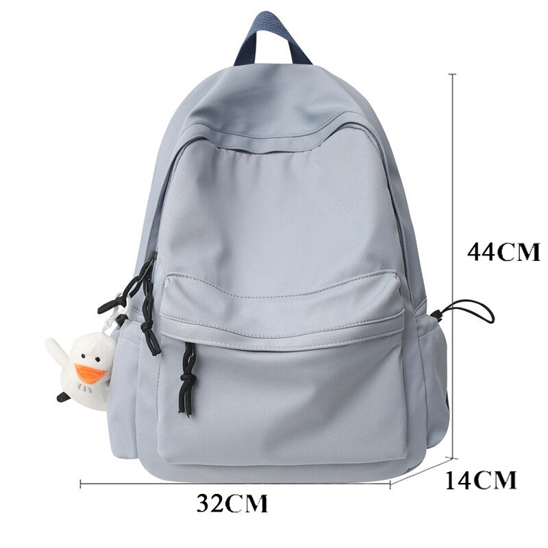 BACK TO COLLEGE   Trendy Men Rucksack Fashion Simple Solid Color Bookbag Teenager Women Backpack Girl School Bag Black Laptop Mochila