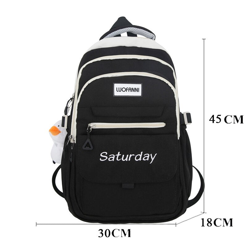 BACK TO COLLEGE  Cute Girl Fashion Bookbag for Teen Waterproof Backpack High School Kawaii College Laptop Rucksack Women Travel Mochila