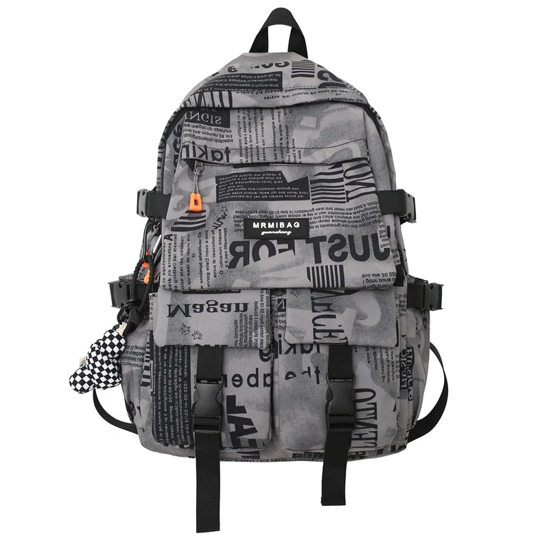 swvws Cool Graffiti Large-capacity Backpack Women Man Waterproof School Bags for Teenagers Geometric Travel Backpack Ladies Bookbags