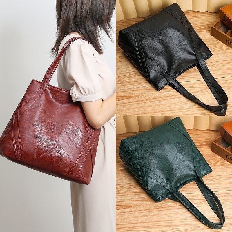 swvws Women's Luxury Handbag New Fashion Women's Shoulder Bag Large Capacity Retro Soft Pu Leather High Quality Tote Bag for Women