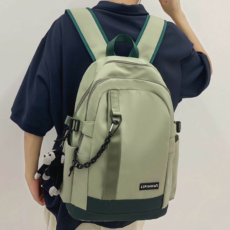 swvws Fashion High Capacity Male Female Nylon College Bag Cool Lady Backpack Men Women Book Bag Girl Boy Travel School Backpack Trendy