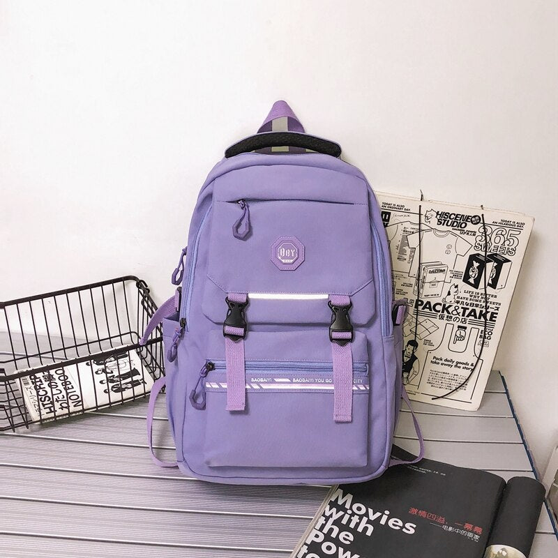 Back to school  High School Bookbag Fashion Lovers Rucksack Schoolbag for Girls Boys Waterproof Women Travel Bag Mochila Men Backpack