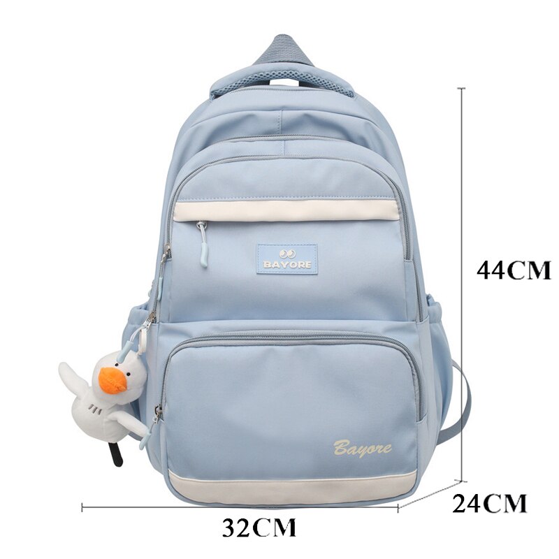 BACK TO SCHOOL   Fashion Waterproof Nylon Rucksack for Teenage Girl Backpack Bookbag High School Schoolbag Black Mochila Women Shoulder