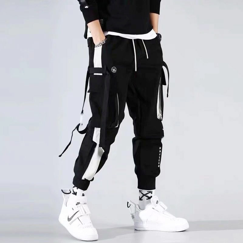 swvws Mens Vintage Hip Hop Style Baggy Jeans Hip Hop Cargo Pants Men Streetwear Cotton Joggers Fashion Sweatpants Male Casual Harem Trousers Summer Harajuku Pants Men Women