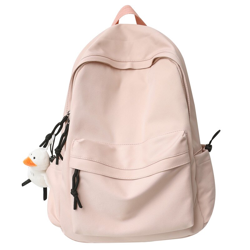 BACK TO COLLEGE   Trendy Men Rucksack Fashion Simple Solid Color Bookbag Teenager Women Backpack Girl School Bag Black Laptop Mochila