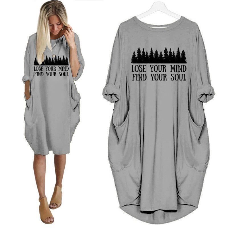 swvws Women Off The Shoulder New T-Shirt For Women Funny Letter Print Find Your Soul  Tshirt Plus Size Tops Graphic Tees