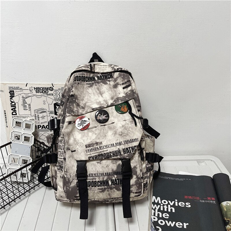 BACK TO COLLEGE  Fashion Men Backpack Student Bookbag Lover Travel Mochila Schoolbag Laptop Rucksack High School High-capacity Knapsack