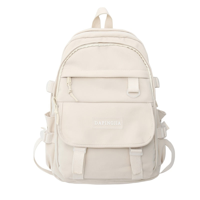 Cool Female Waterproof White College Backpack Trendy Lady Laptop Backpack Book Girl Travel Student Bag Fashion Women School Bags