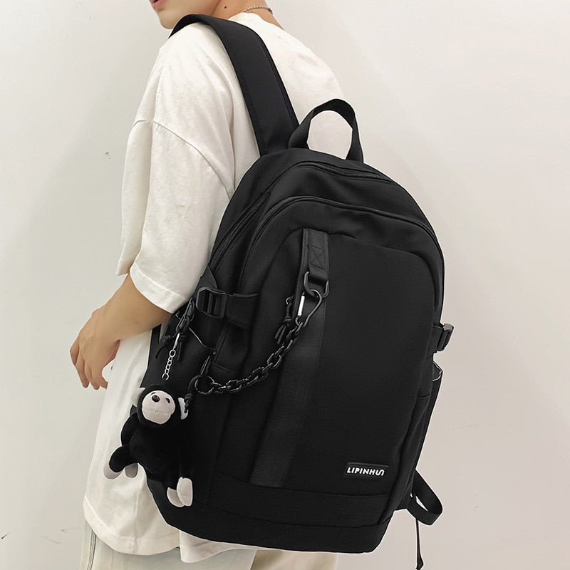 swvws Fashion High Capacity Male Female Nylon College Bag Cool Lady Backpack Men Women Book Bag Girl Boy Travel School Backpack Trendy