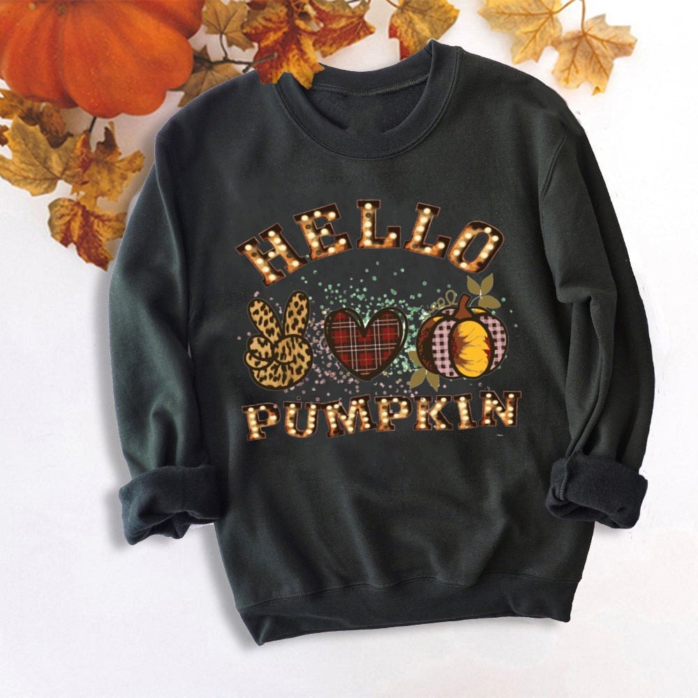 swvws Halloween Costume Colored Tis' The Season Pumpkin Spice Sweatshirt Retro Fall Women Long Sleeve Autumn Halloween Pullovers Streetwear Outfits