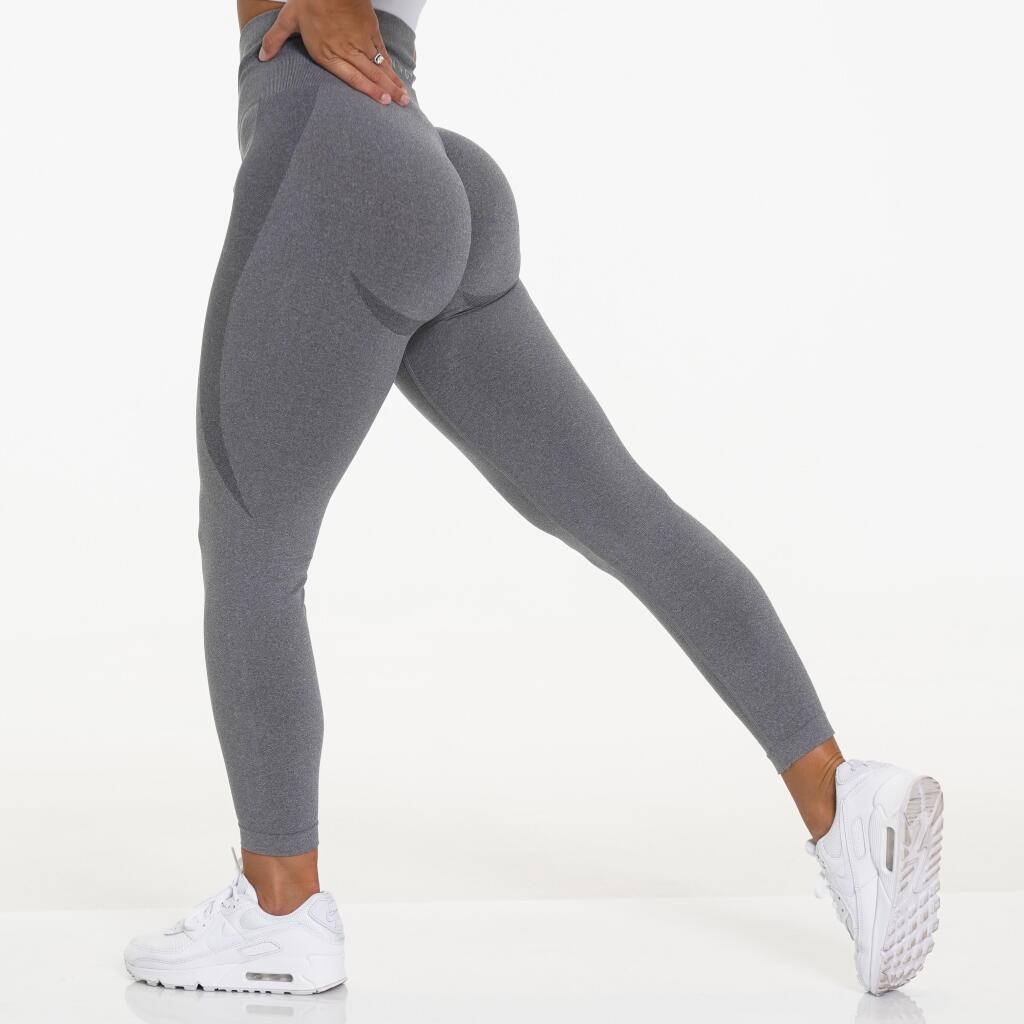 swvws  Seamless Knitted Fitness Gym Pants Women's High Waist Yoga Pants Hips Tight Peach Buttocks High Waist Nude Leggings