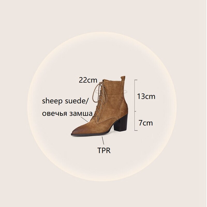 swvws  fashion inspo   NEW Autumn Women Boots Pointed Toe Chunky Shoes Women Cow Suede Black Shoes Women Concise Western Boots Cowboy Boots for Women