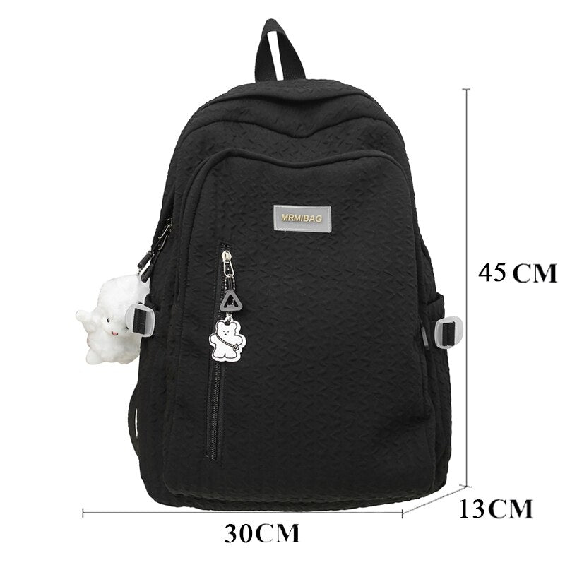 Back to school  Fashion Kawaii Teen Girl Bookbag Cute Waterproof Candy Color Schoolbag Boy Mochila Lady Trendy Rucksack Travel Bagpack