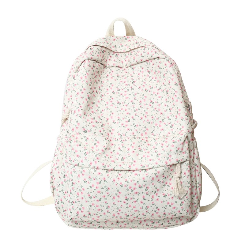 swvws Women Waterproof Floral Travel Book Backpack Female Laptop Bag Trendy Girl Print Cute Fashion Ladies College Backpack School Bag