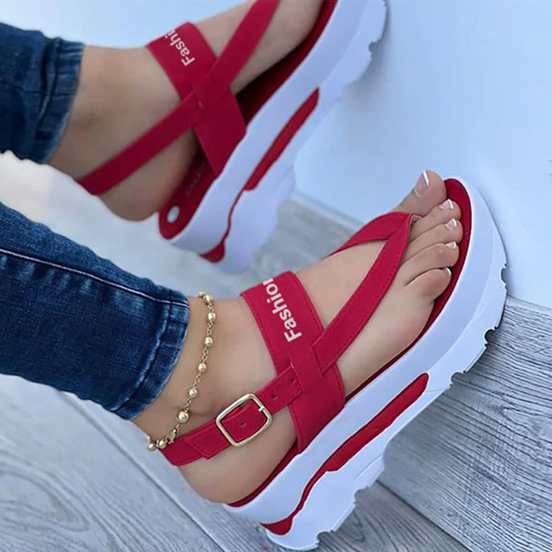 swvws Women Sandals Summer Wedges Shoes For Women Flip Flops With Heels Sandalias Mujer Beach Summer Shoes Platform Sandals Female