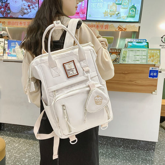 swvws Double Zipper Multifunction Women Backpack School Bags Teenage Girls Student Shoulder Bag Laptop Backpack Cute Mochila