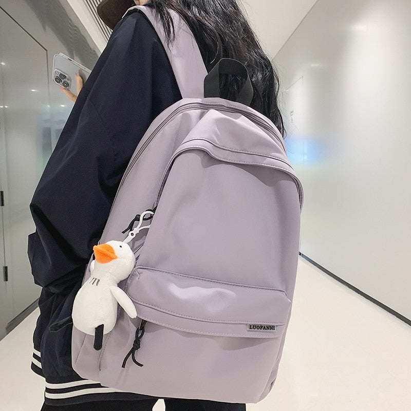 swvws Fashion Girl Boy Waterproof Travel Student Backpack Cool Lady Male Backpack Female Men Nylon College Bag School Trendy Women Bag