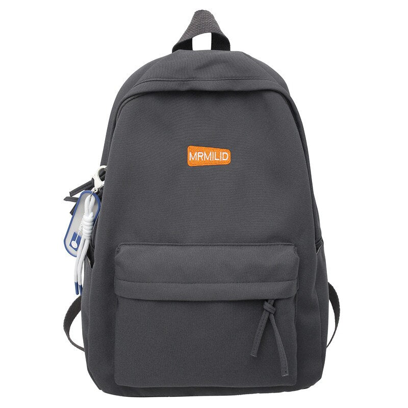 Cool Male Travel Female Solid Color New Backpack Lady Men Laptop Women Backpack Student Bag Boy Girl Harajuku School Bag Fashion