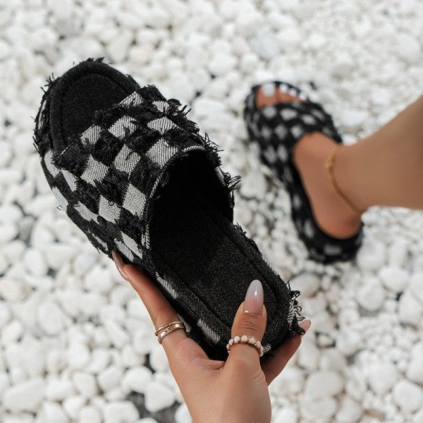 swvws - Black Casual Patchwork Round Comfortable Shoes