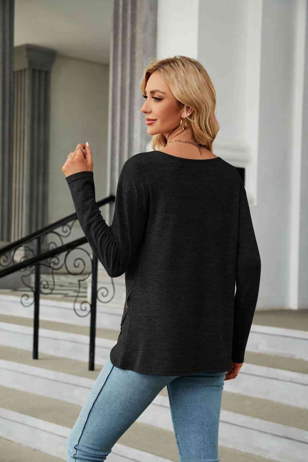 swvws Round Neck Long Sleeve T-Shirt