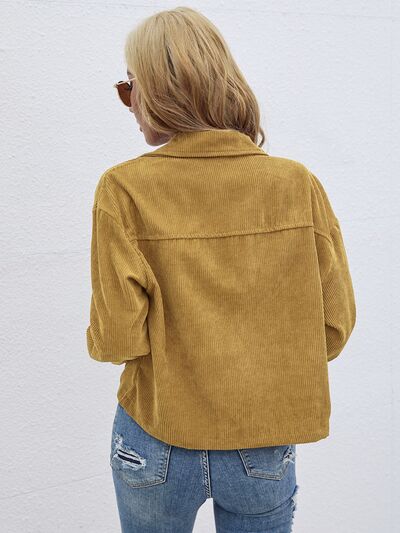 swvws Button Up Dropped Shoulder Jacket