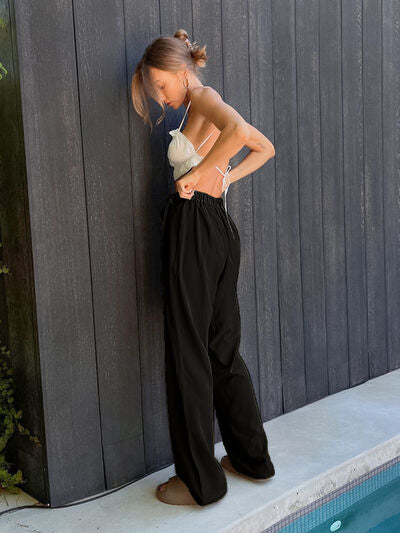 swvws Tied High Waist Wide Leg Pants