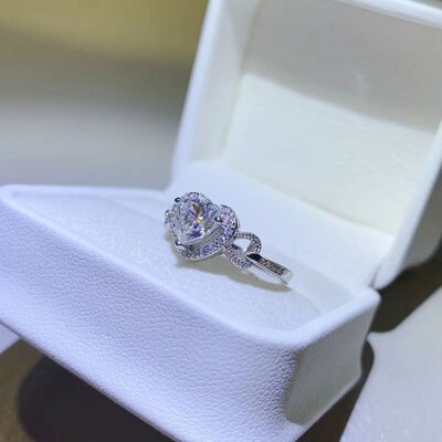 swvws 1 Carat Moissanite 925 Sterling Silver Ring