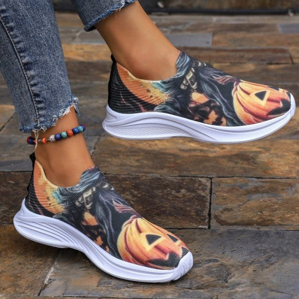 swvws - Yellow Casual Sportswear Daily Patchwork Printing Round Comfortable Shoes