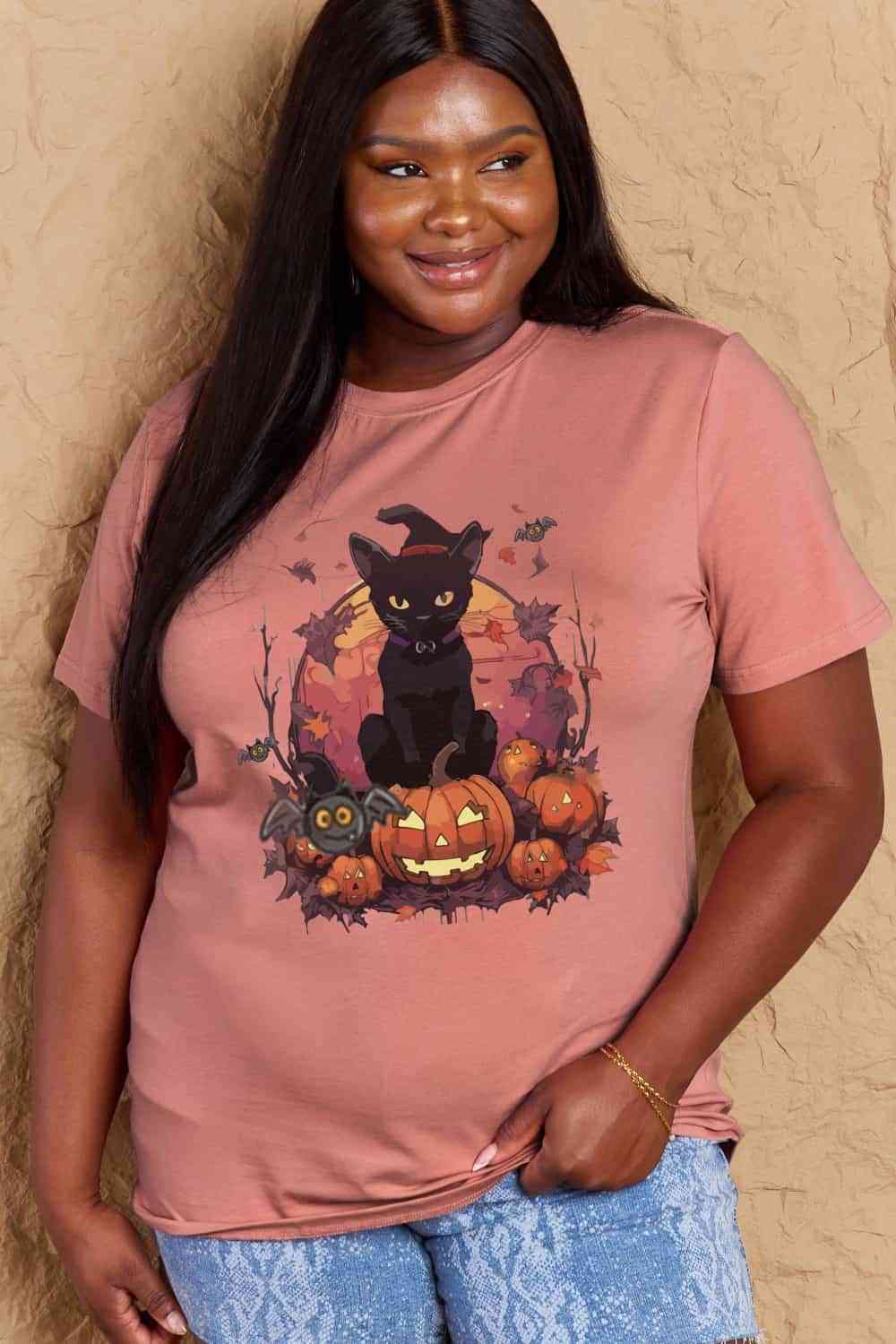 swvws Simply Love Full Size Halloween Theme Graphic T-Shirt