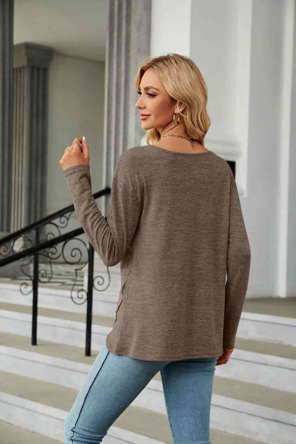 swvws Round Neck Long Sleeve T-Shirt