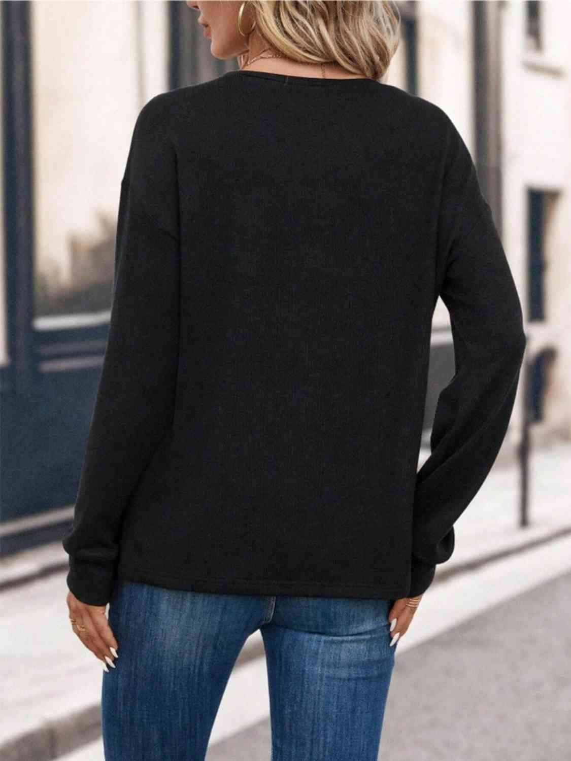 swvws Round Neck Long Sleeve T-Shirt