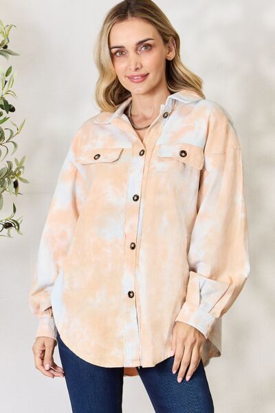 swvws BiBi Tie Dye Button Down Long Sleeve Shirt