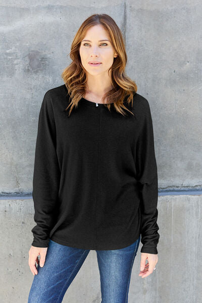 swvws Double Take Full Size Round Neck Long Sleeve T-Shirt