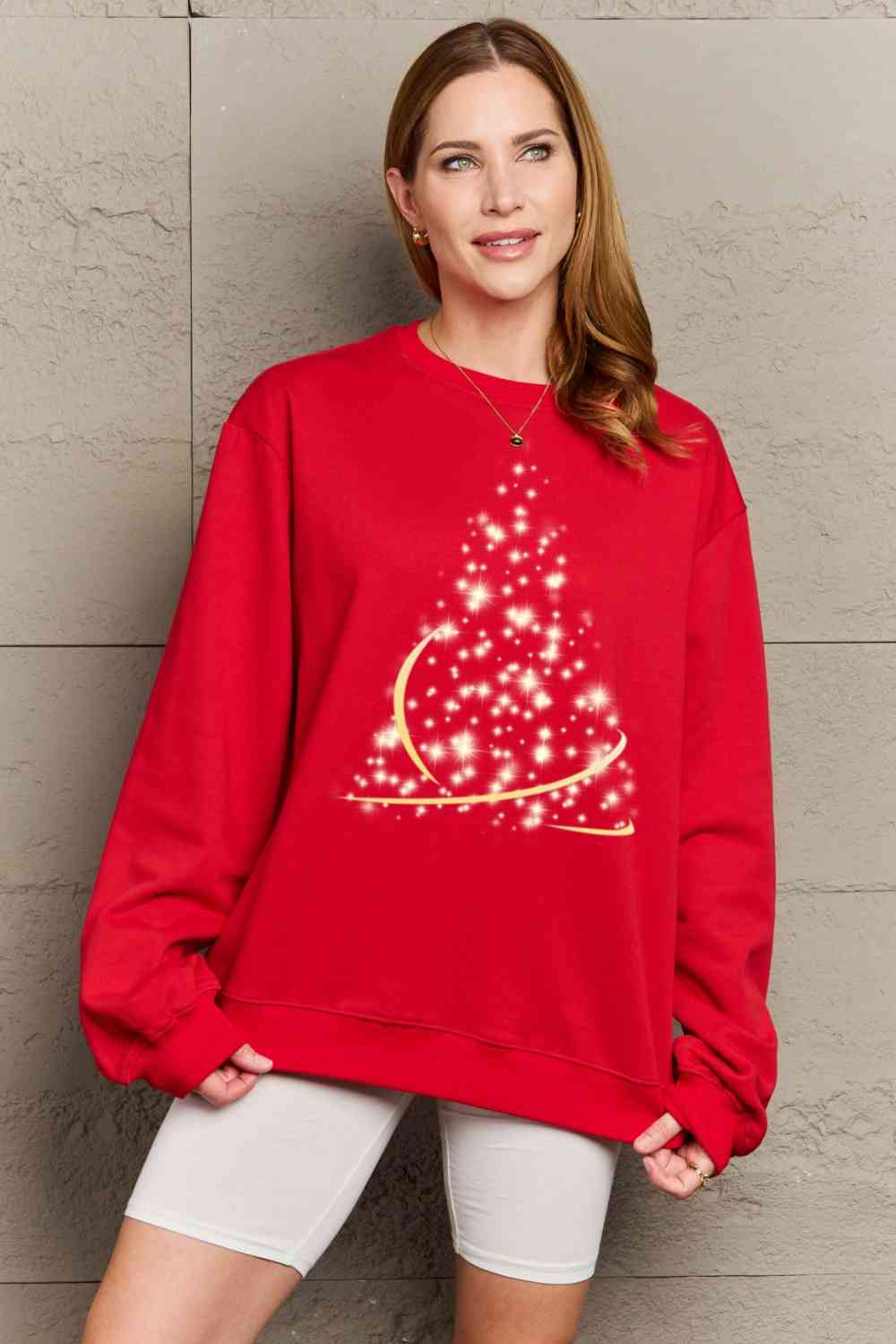 swvws Simply Love Full Size Graphic Round Neck Sweatshirt