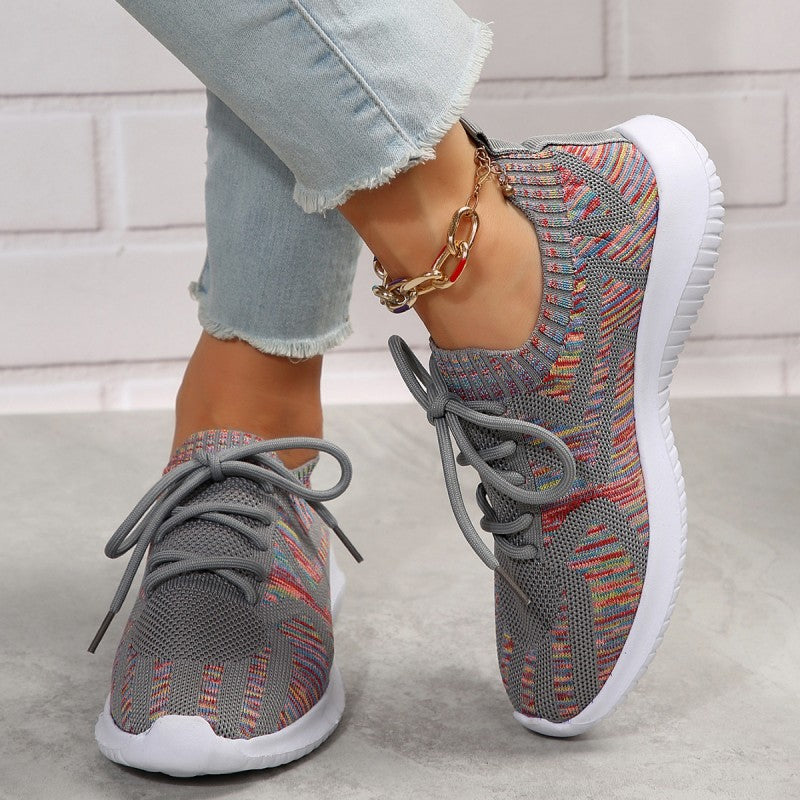 swvws - Black Casual Sportswear Daily Patchwork Frenulum Round Comfortable Out Door Shoes