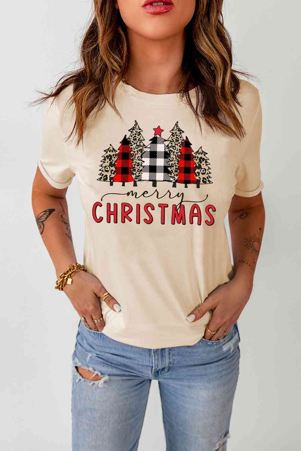 swvws MERRY CHRISTMAS Graphic T-Shirt