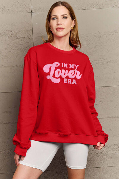 swvws Simply Love Full Size IN MY LOVER ERA Round Neck Sweatshirt